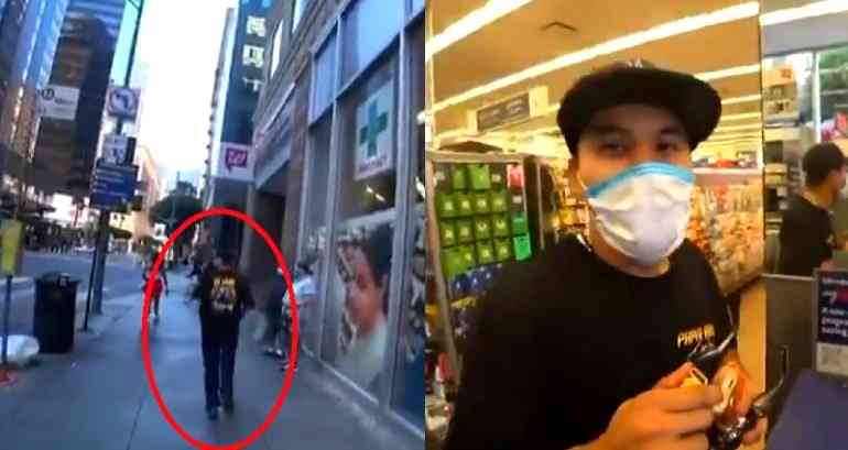 Twitch streamer JoeyKaotyk confronts racist passerby inside LA store