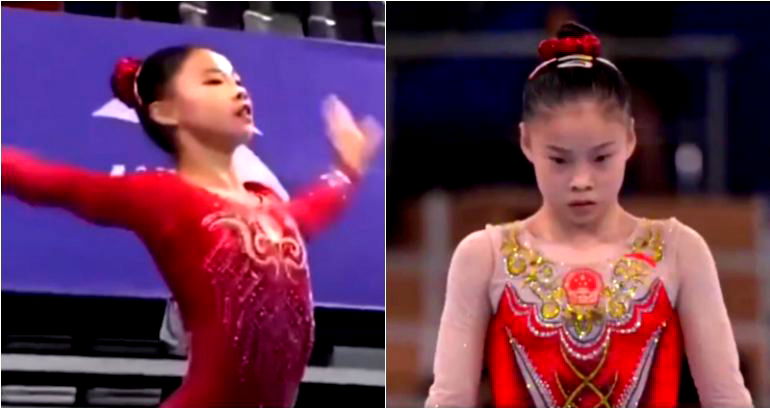 Teen Olympian Suni Lee seen cheering for her Chinese opponent in balance beam final