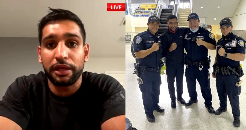 Boxer Amir Khan says he and his friend were removed from flight for being ‘two Asian boys’