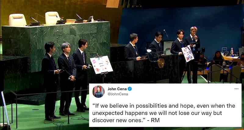 John Cena cements his status as a BTS super ARMY by tweeting quote from RM’s UN speech