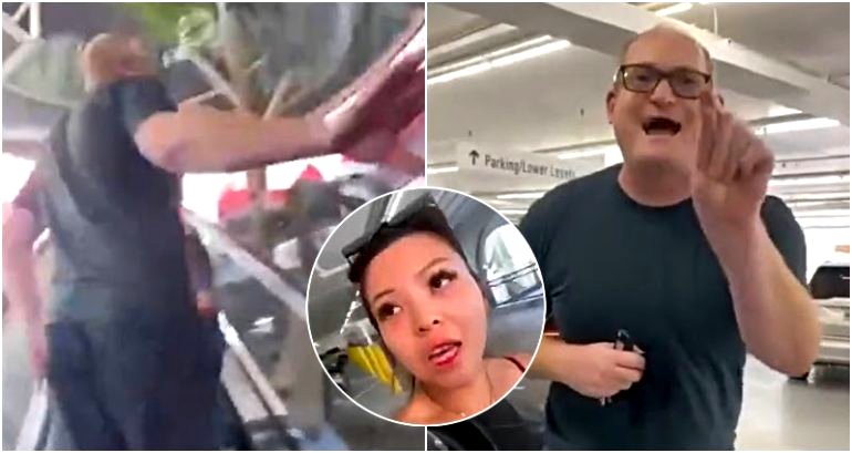 ‘I can’t let him get away with this’: Asian woman punched in LA chases attacker on video