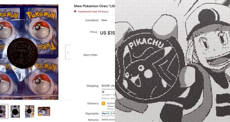 People are listing their Pokémon Oreos on eBay for as much as $15,000