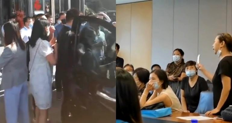 ‘I have nothing left to live for’: Evergrande meeting descends into chaos as investor pulls knife and threatens to kill herself