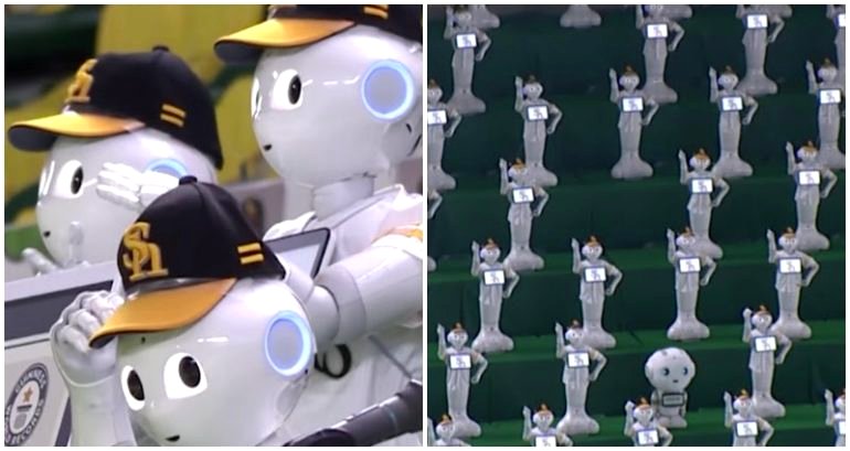 Japanese robotics company solves empty stadium dilemma with 100-humanoid-robot cheerleading squad