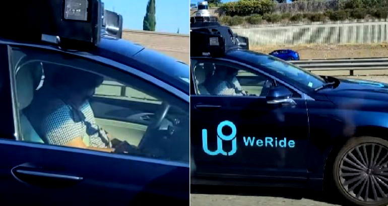 Video shows safety driver of WeRide test car asleep behind the wheel