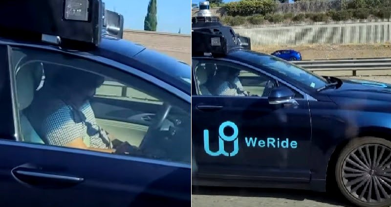 Video shows safety driver of WeRide test car asleep behind the wheel