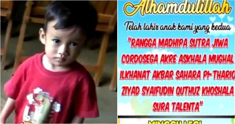 Think you have a difficult name? Indonesian boy’s name is made up of 19 words