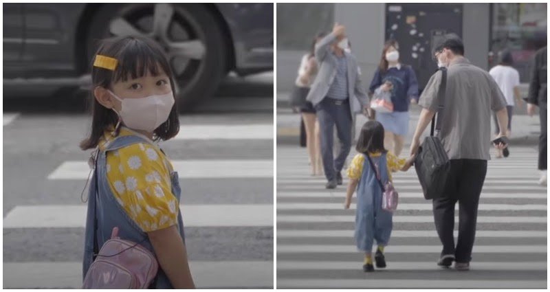 Video of 5-year-old girl asking to hold adults’ hands to cross the street in South Korea warms hearts