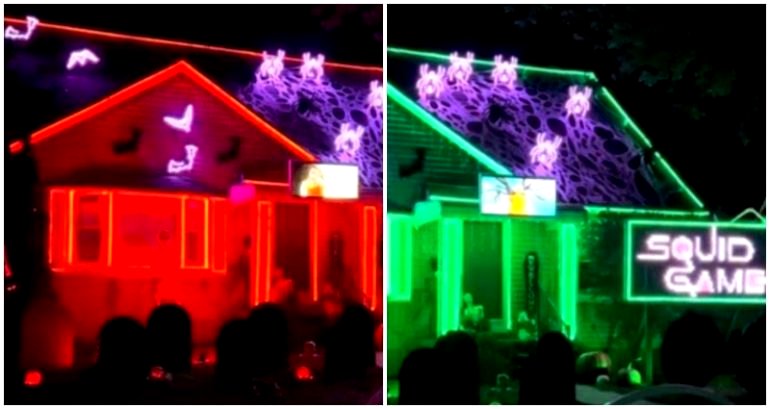 ‘Squid Game’-inspired Halloween light and laser show dazzles the internet