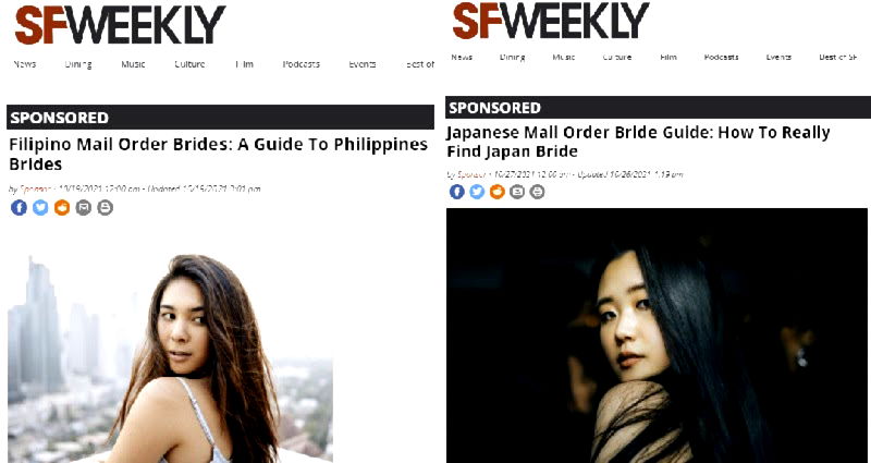 Sponsored posts on SFWeekly promote ‘Oriental brides’ with natural ‘attraction to foreign men’
