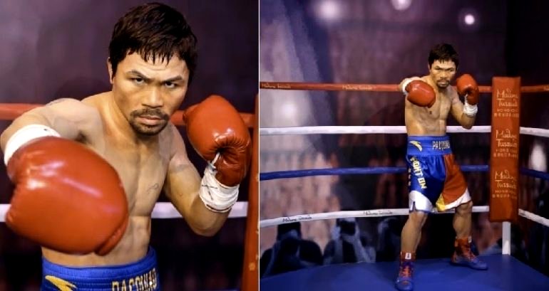 Boxing icon Manny Pacquiao’s brand new wax figure at Madame Tussauds is scarily accurate