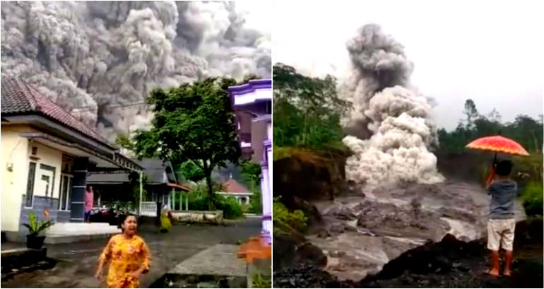 Ground-level witness videos of Mount Semeru eruption show devastation of Indonesian villages