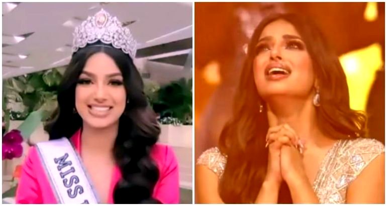 Miss India Harnaaz Sandhu had to meow like a cat on her way to being crowned Miss Universe 2021