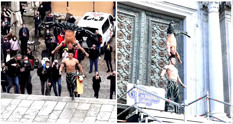 Vietnamese man sets world record climbing 100 stairs while balancing brother on his head in 53 seconds