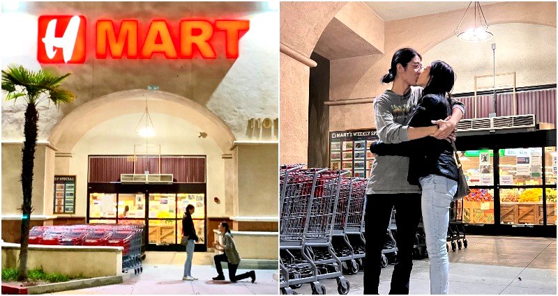 The love story of a San Francisco couple who got engaged in front of an H Mart