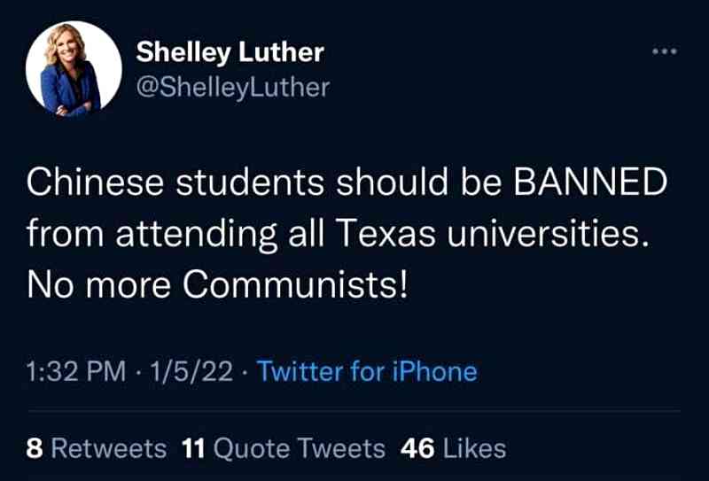 Shelley Luther Racist Tweet