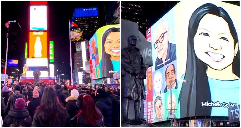 ‘It’s time for us to come together’: Hundreds gather to honor Michelle Go at Times Square candlelight vigil