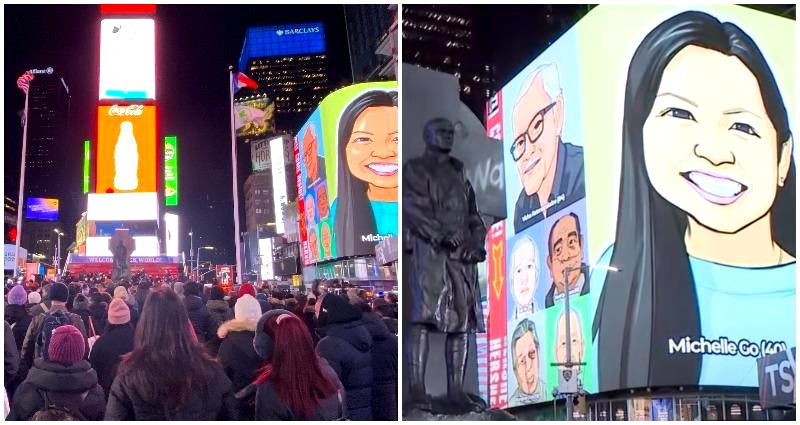 ‘It’s time for us to come together’: Hundreds gather to honor Michelle Go at Times Square candlelight vigil