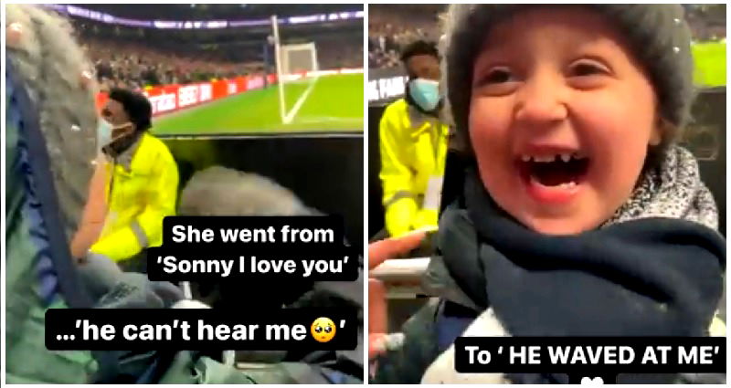 ‘Sonny, I love you!’: 4-year-old beams with happiness after Son Heung-min waves at her before game