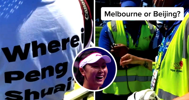 Australian Open reverses ban after outcry over confiscation of fans’ ‘Where is Peng Shuai?’ shirts