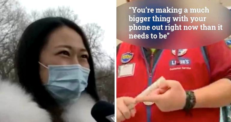 Chinese woman told by Lowe’s customer to go back to her country is scolded by store employee for filming
