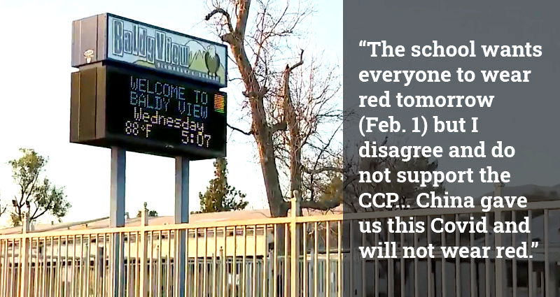 California school worker on leave after message to students’ parents that said ‘China gave us this Covid’