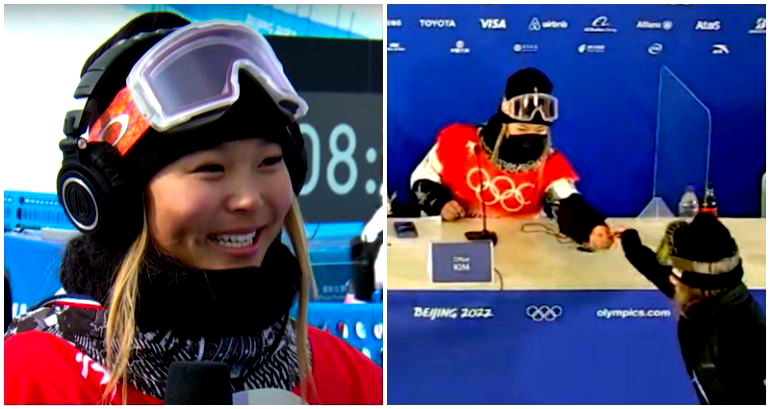 ‘I’m starving’: Chloe Kim asks reporters for snacks on her way to achieving Olympics gold medal history