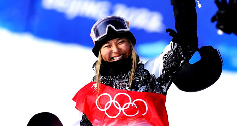 Chloe Kim makes Olympic history as first woman to win second straight gold in halfpipe