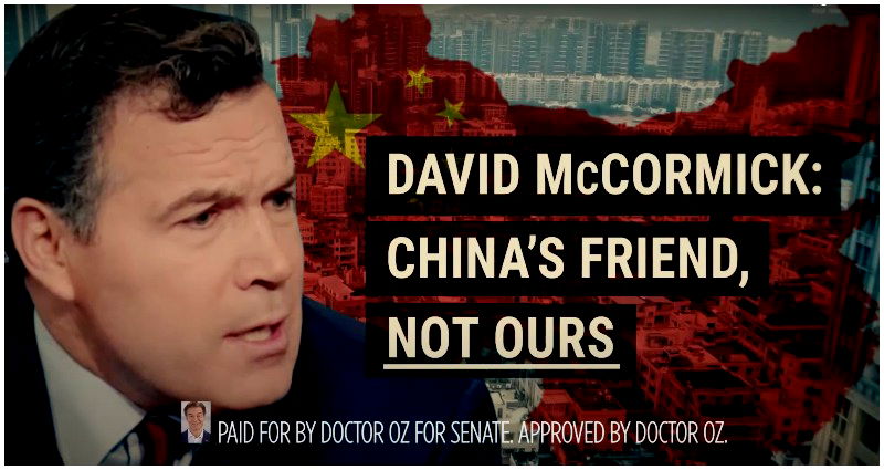 ‘China sent us COVID’: Dr. Oz says he’s not ‘China’s friend’ in Pennsylvania senate ad targeting opponent