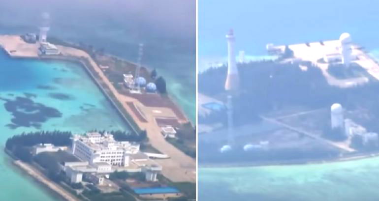 China continues militarization of artificial islands in South China Sea as world focuses on Russia