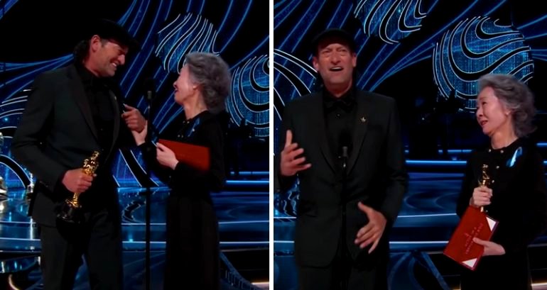Youn Yuh-jung presents Oscar for deaf actor Troy Kotsur’s historic win in sign language