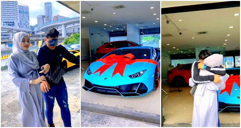 Pregnant woman gifts husband $650,000 Lamborghini so he will care for her and the baby ‘day and night’