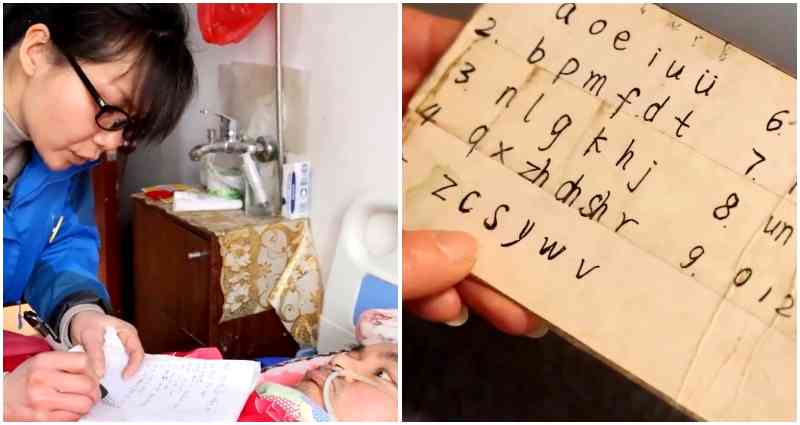 Chinese woman develops unique numeral code to communicate with her husband after he loses ability to talk