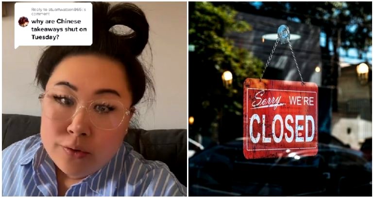 TikTok user explains why some Chinese restaurants are closed on Tuesdays