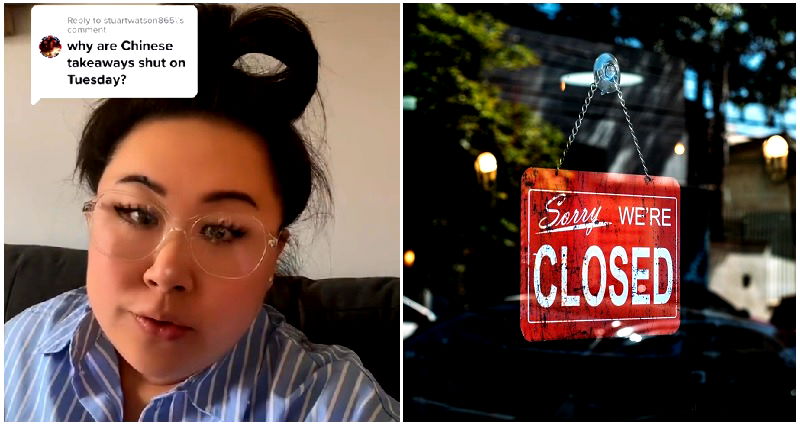 TikTok user explains why some Chinese restaurants are closed on Tuesdays