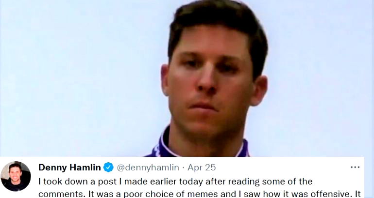 NASCAR star Denny Hamlin apologizes for sharing ‘Family Guy’ meme mocking Asian drivers