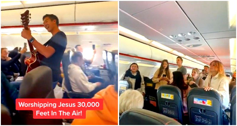 Video of Singaporean man leading Christian worship songs on a plane mid-flight sparks debate