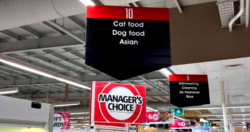 Australian supermarket called ‘racist’ for sign showing Asian and pet food in the same aisle