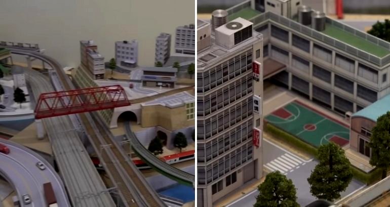 Thai YouTuber wows internet with huge origami city and working train system made entirely of paper