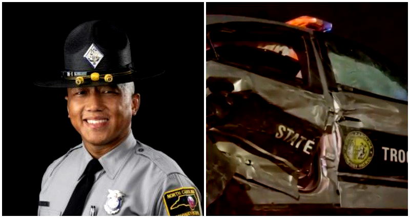 North Carolina trooper uses his own car to stop an impaired driver going the wrong way