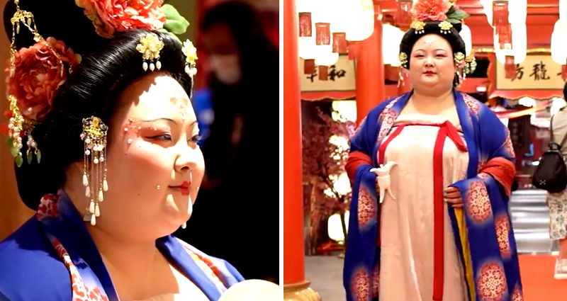 Plus-size Chinese woman who impersonates ancient beauty spreads body ...