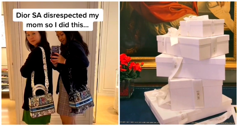 Singaporean TikToker goes on Dior shopping spree after salesperson ignored her mom for looking ‘poor’