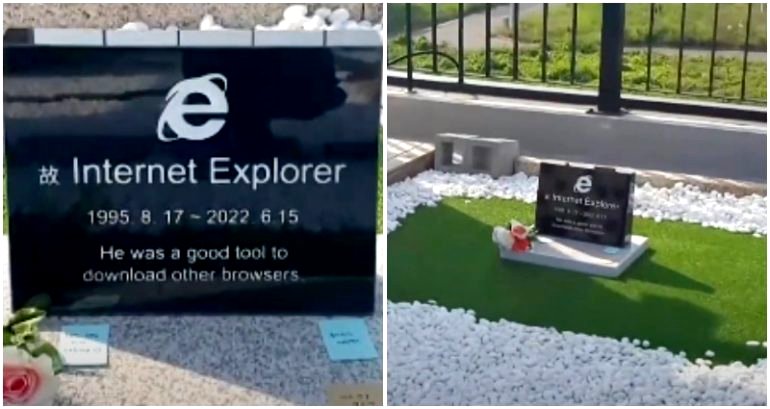 Engineer’s Internet Explorer tombstone goes viral: ‘He was a good tool to download other browsers’
