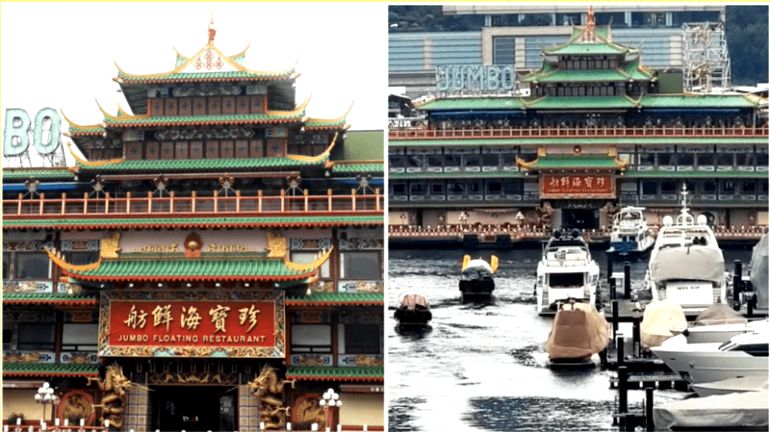 Watch: Hong Kong residents bid farewell to Jumbo Floating Restaurant as it is towed to secret location