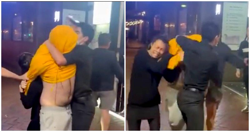 Chinese restaurant waiters captured on video wrestling a dine-and-dasher in Adelaide’s Chinatown