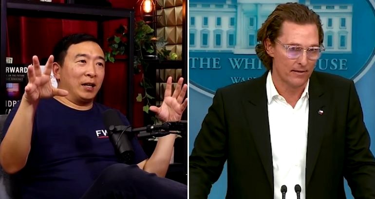 Matthew McConaughey as US president could get country out of current ‘mess,’ says Andrew Yang