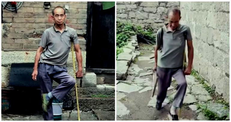 Video of 66-year-old disabled carpenter overcoming difficulties in life inspires millions in China