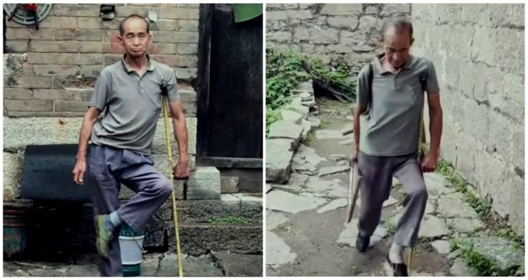 Video of 66-year-old disabled carpenter overcoming difficulties in life inspires millions in China