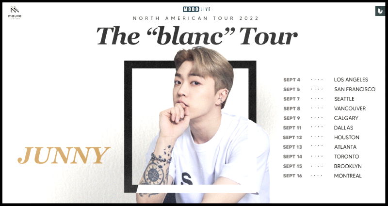 Korean Canadian singer-songwriter Junny announces first North American tour ‘The ‘Blanc’ Tour’