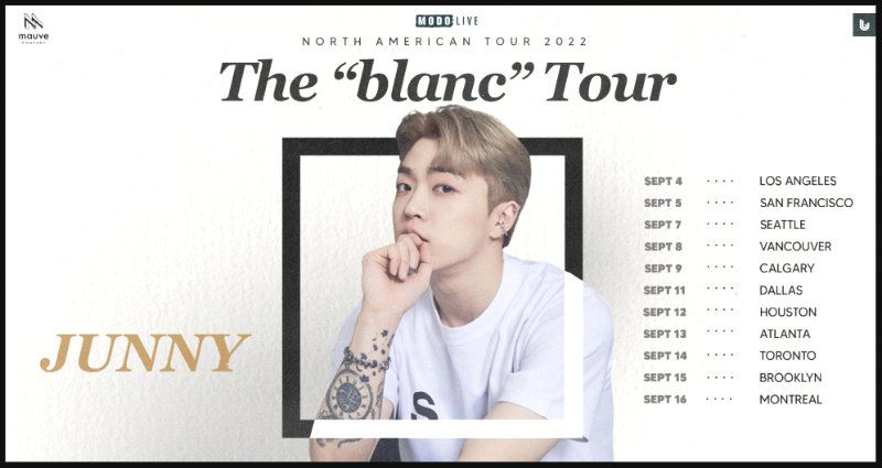 Korean Canadian singer-songwriter Junny announces first North American tour ‘The ‘Blanc’ Tour’